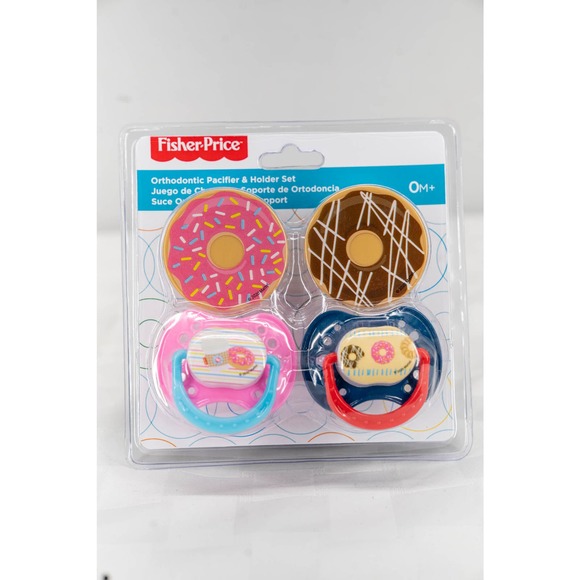Fisher Price Orthodontic Pacifier and Holder Set - Picture 1 of 2